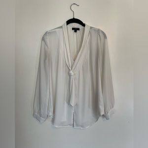 Sheer White J. Crew Blouse, Size 4
